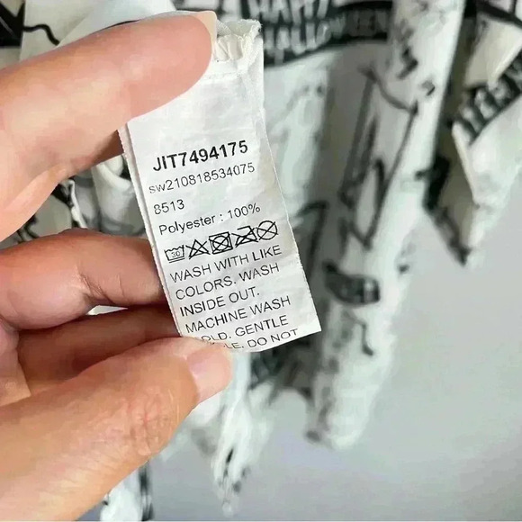 SHEIN Curve UK Graffiti Print Drop Shoulder Shirt Dress Size US 20 - Picture 13 of 14